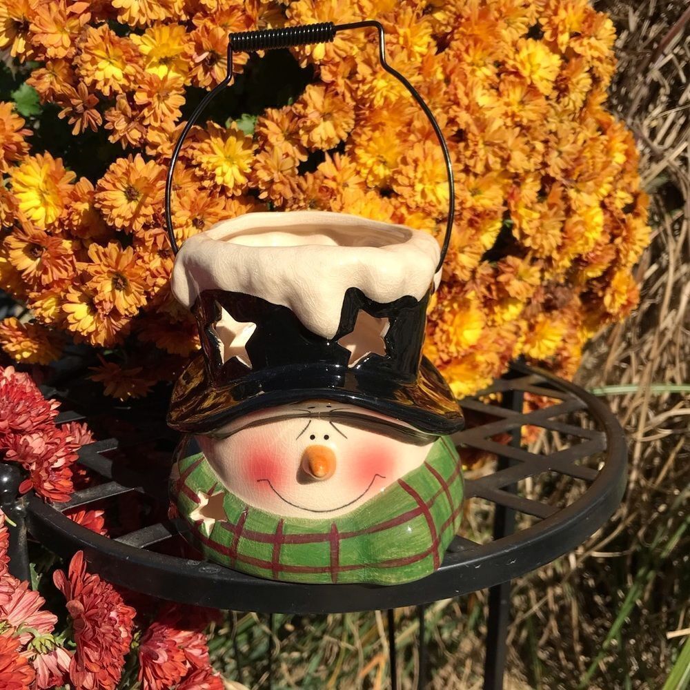 Snowman Candle Holder‎